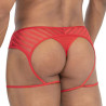 CandyMan String Porte-Jarretelles Hedion Rouge